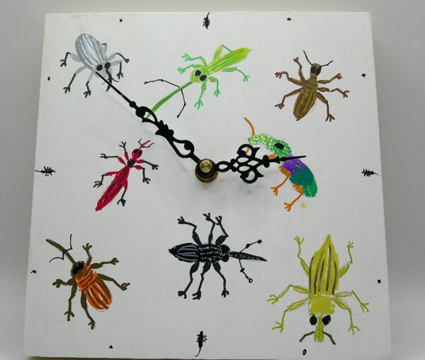 Weeviltime Clock with Black Hands