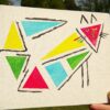 Geometric Cat No 1 Painting Large