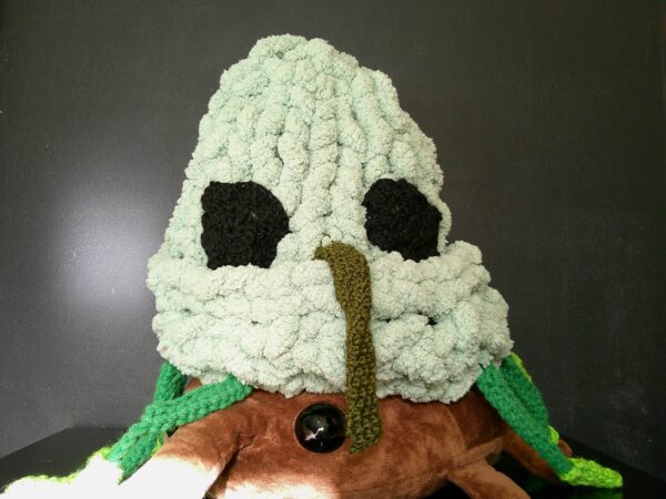 Green Hand Knit Weevil Hat