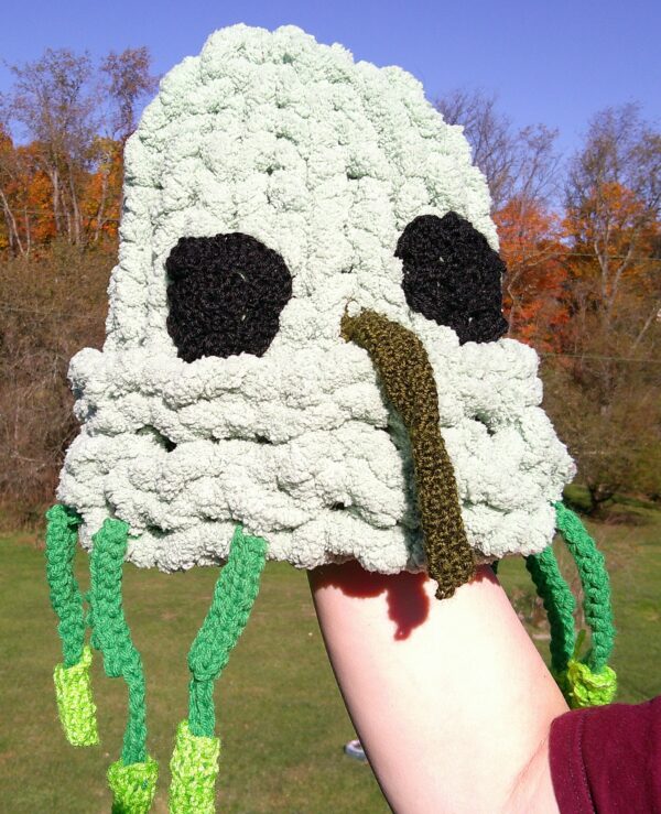 Green Hand Knit Weevil Hat - Image 2