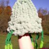 Green Hand Knit Weevil Hat - Image 3