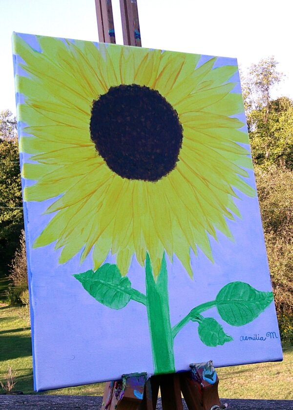 Cheerful Sunflower Painting Large - Image 3