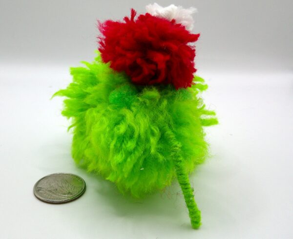 Green Puffball Weevil with a Santa Hat - Image 2