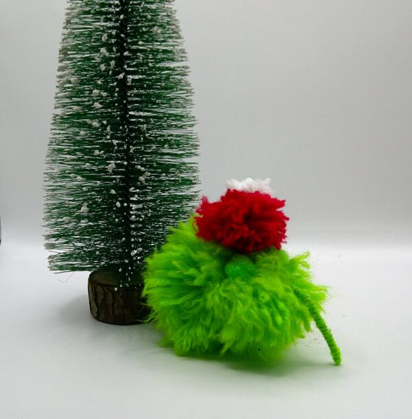 Green Puffball Weevil with a Santa Hat