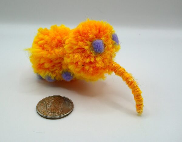 Orange Puffball Weevil Keychain - Image 2